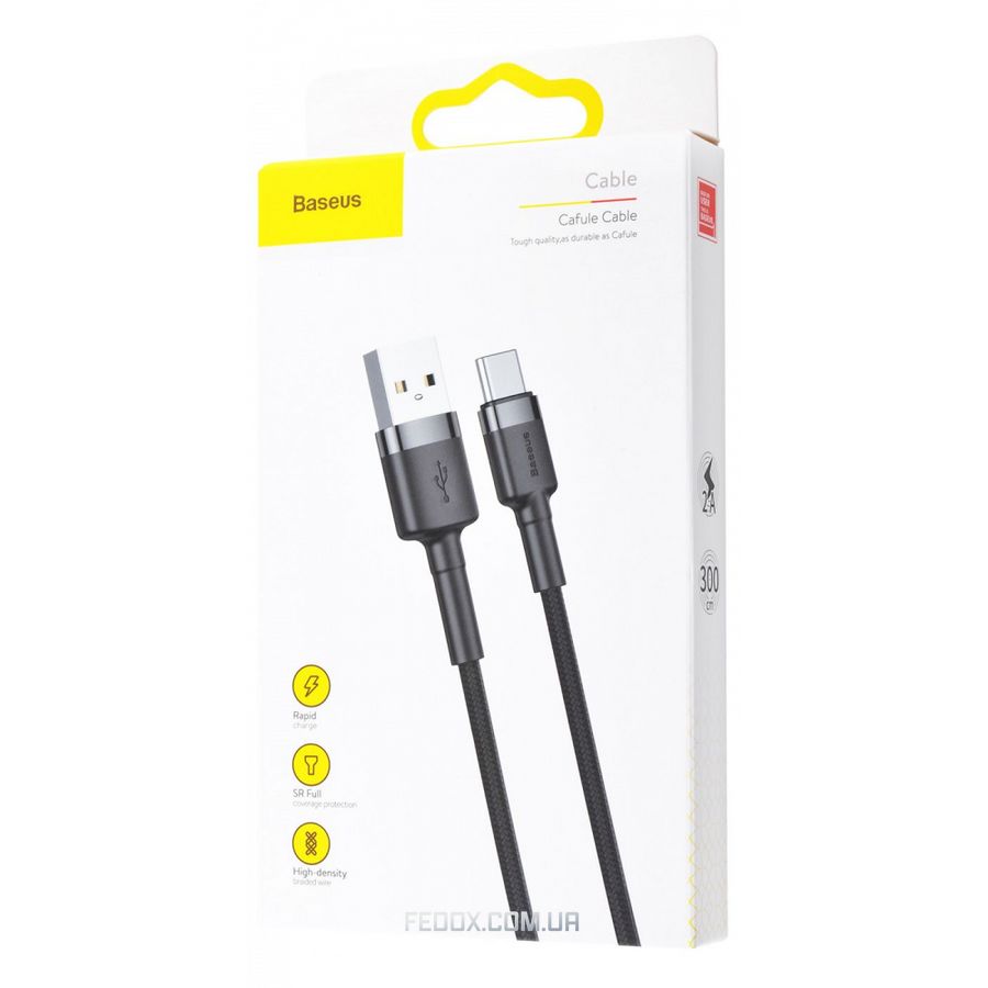 Кабель Baseus Cafule Type-C Cable 2A (3m)