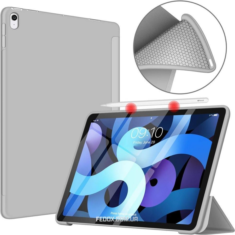 Чохол BeCover Tri Fold Soft TPU Silicone для Apple iPad Air 11" M2 2024 Gray (711408), Сірий