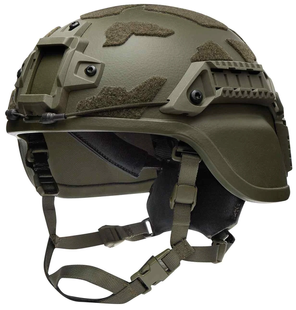 Тактичний бронешолом з вухами PGD-MICH NIJ IIIA. Виробник Данія (XL-Olive) Балістичний шолом. Бойовий шолом. Військовий шолом