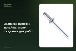 Заклепка витяжна потайна: міцне з'єднання для робіт