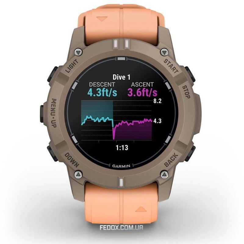 Смарт-годинник Garmin Descent G2 Paloma with Shell Pink Band (010-02986-01)