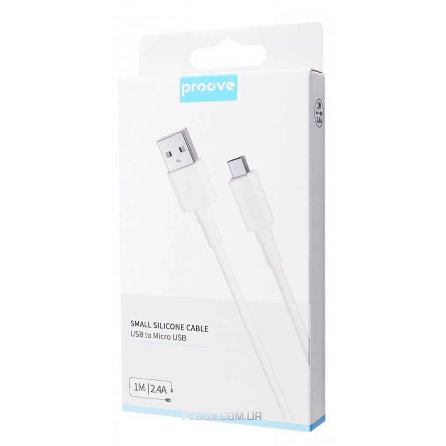 Кабель Proove Small Silicone Micro USB 2.4A (1m)