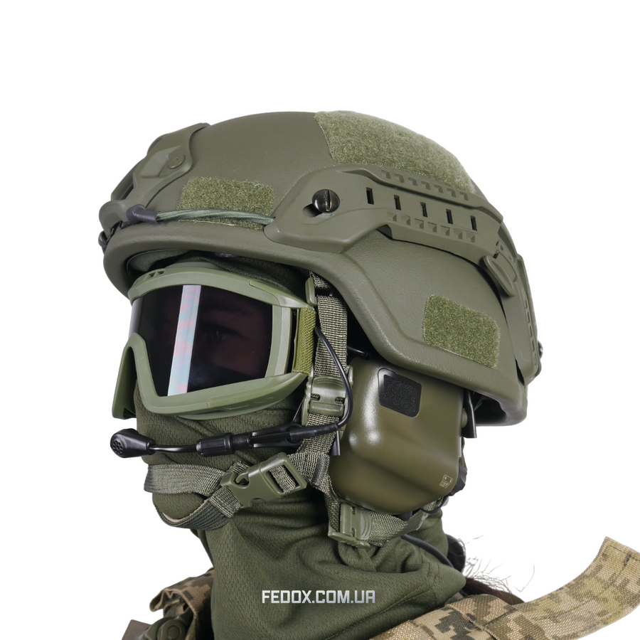 Комплект шлем Mich PE + наушники EARMOR M32 PLUS с универсальным креплением