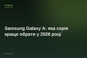 Samsung Galaxy A: яка серія краще обрати у 2026 році