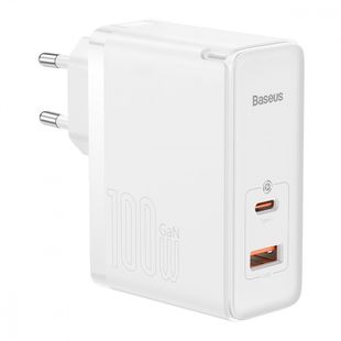 МЗП Baseus GaN5 Pro 100W (Type-C + USB) + Кабель Type-C + Type-C