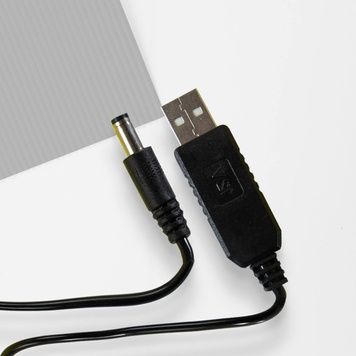DC Кабель для роутера USB от пауэрбанка 5,5х2,1 мм (1 м) 12V преобразователем напряжения с 5V, 6V, 9V на 12V