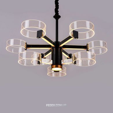 Підвісний світильник SIRIUS N 3705-6+3 BLACK+GD 98W