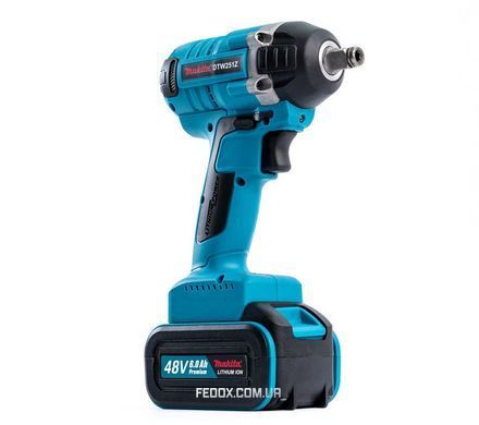Гайковерт ударный Makita (DTW251Z) Аккумуляторный бесщеточный (48V / 6Ah) Мощный импакт-ключ Макита (+Набор инструментов / +2 АКБ)