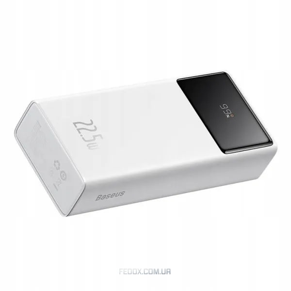 Зовнішній портативний акумулятор Baseus Star-Lord Digital Display Power Bank 22.5W 30000mAh White (PPXJ060102)