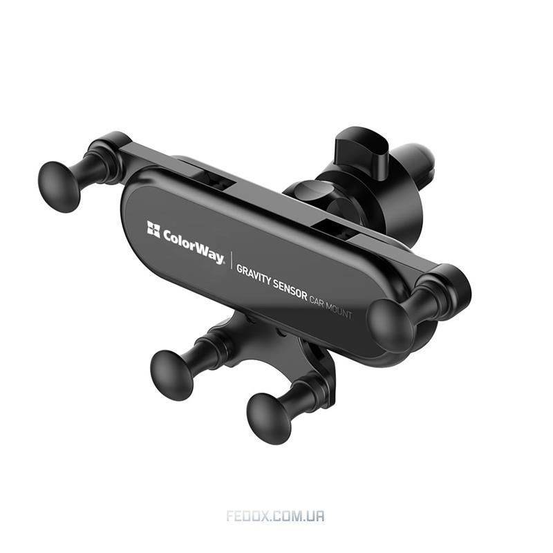 Тримач автомобільний ColorWay Gravity Sensor Holder Black (CW-CHG11-BK)