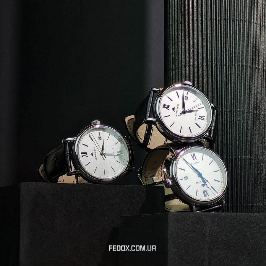 Механические Часы NORTH EDGE AMOY серебристые