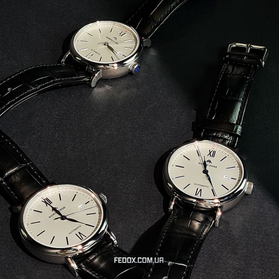 Механические Часы NORTH EDGE AMOY серебристые