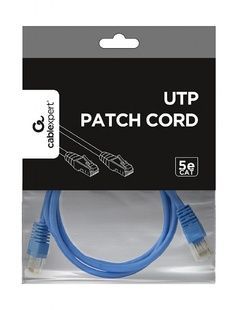 Патч-корд UTP Cablexpert (PP12-1.5M/B) літий, 50u "штекер із засувкою, 1.5 м, синій