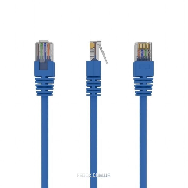 Патч-корд UTP Cablexpert (PP12-1.5M/B) літий, 50u "штекер із засувкою, 1.5 м, синій