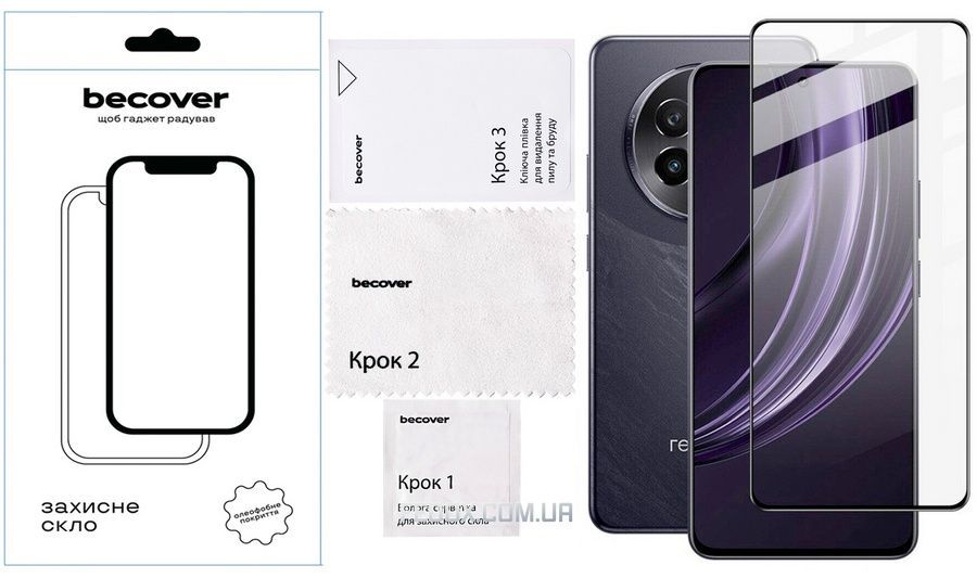 Защитное стекло BeCover для Realme 13+ 5G Black (712502)
