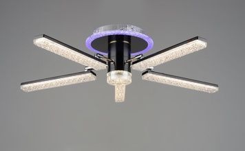 Люстра стельова LED SIRIUS B YH0810/5 GD+BK 66W