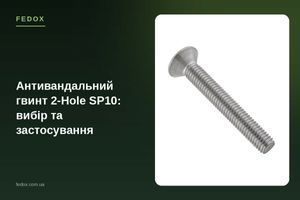 Антивандальный винт 2-Hole SP10: выбор и применение