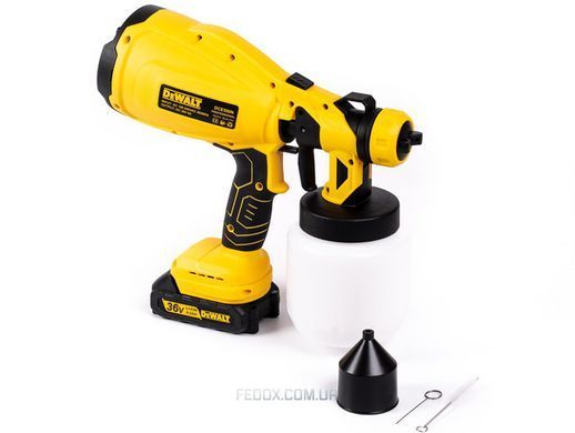 DeWalt Cordless Spray Gun (DCE550N) 36V. DeWalt Spray Gun (+2 Batteries) and Adjustable for Painting