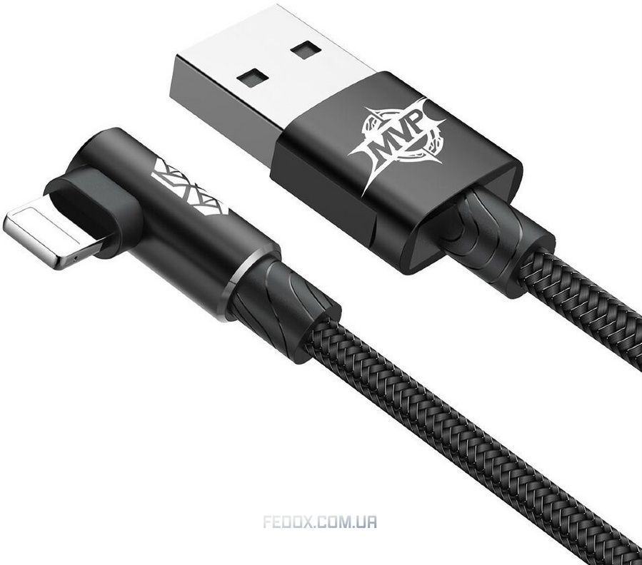 Кабель Baseus MVP USB - Lightning (M/M), 1.5A, 2 м Black (CALMVP-A01)