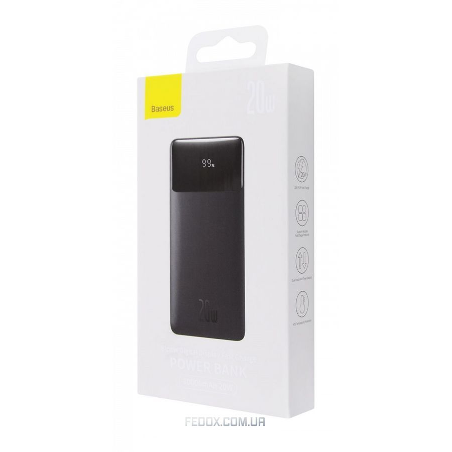 Портативна Батарея Baseus Bipow Overseas 20W 10000mAh white
