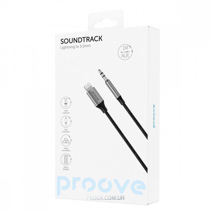 Кабель AUX Proove SoundTrack Lightning to 3.5mm (1m)