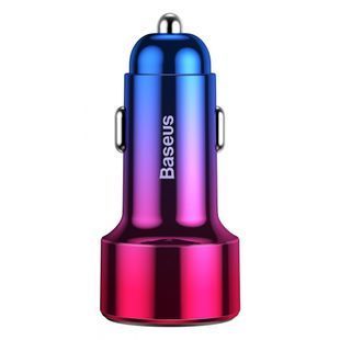 АЗП Baseus Magic Series Цифровой дисплей PD 3.0 QC 4.0+ 45W USB + Type-C красный