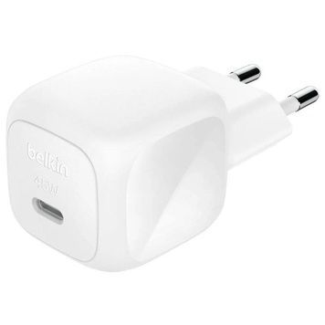Мережевий зарядний пристрій Belkin BoostCharge Compact USB-C Wall Charger 45W White (WCA013KQWH)