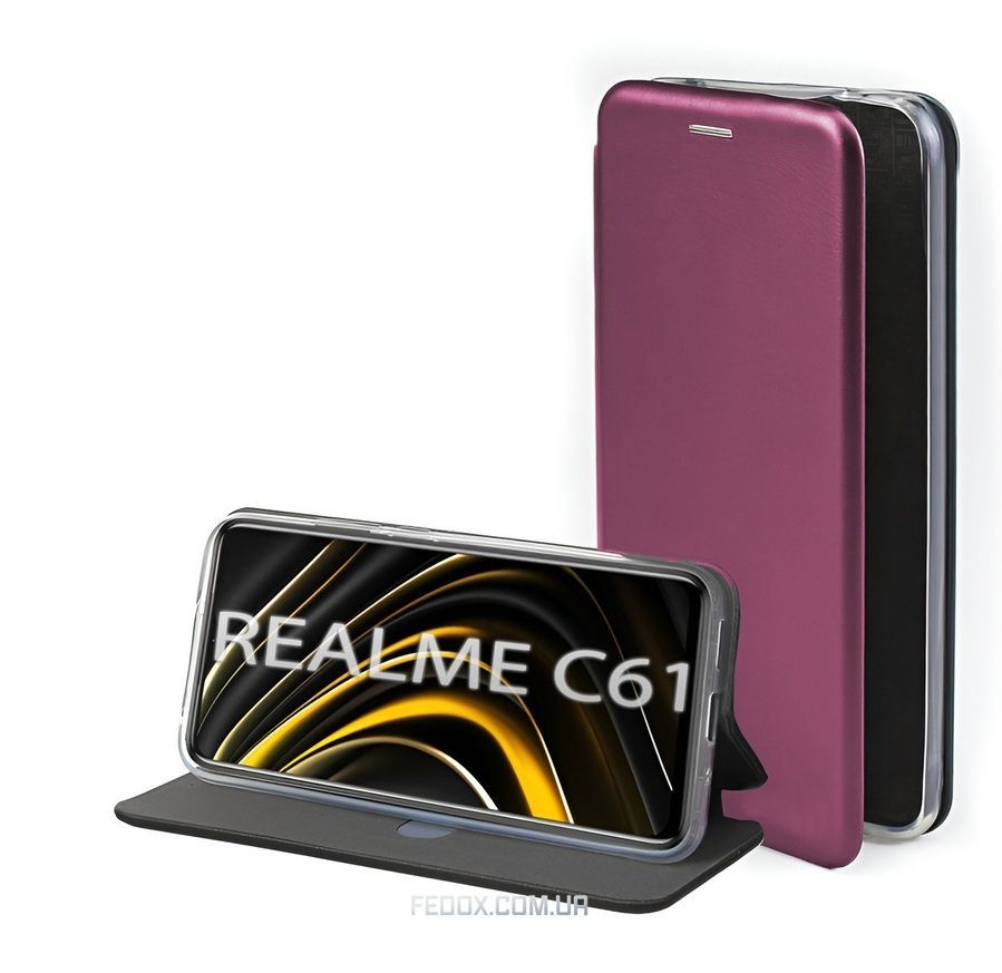 Чехол-книжка BeCover Exclusive для Realme C61 Red Wine (712556)