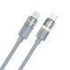 Кабель ColorWay USB Type-C - USB Type-C (M/M), warm light, 3А, 1 м, Grey (CW-CBPDCC092-GR)