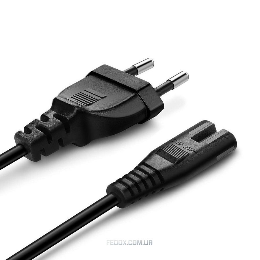 Кабель питания ColorWay CEE7/16-C7, 3 м, Black (CW-CBP086-BK)