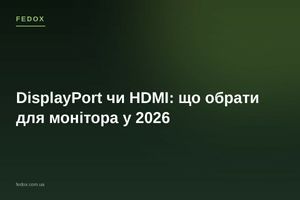DisplayPort чи HDMI: що обрати для монітора у 2026