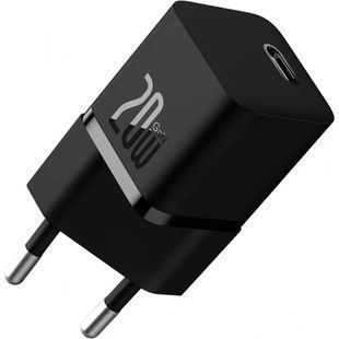 МЗП Baseus GaN5 Mini Fast Charger Type-C 20W (With Clable Type-C to Type-C 100W 1m) black