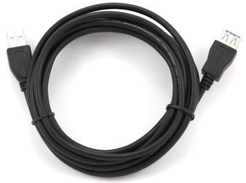 Кабель Cablexpert USB - USB V 2.0 (M/F), подовжувач, 1.8 м, чорний (CCP-USB2-AMAF-6)