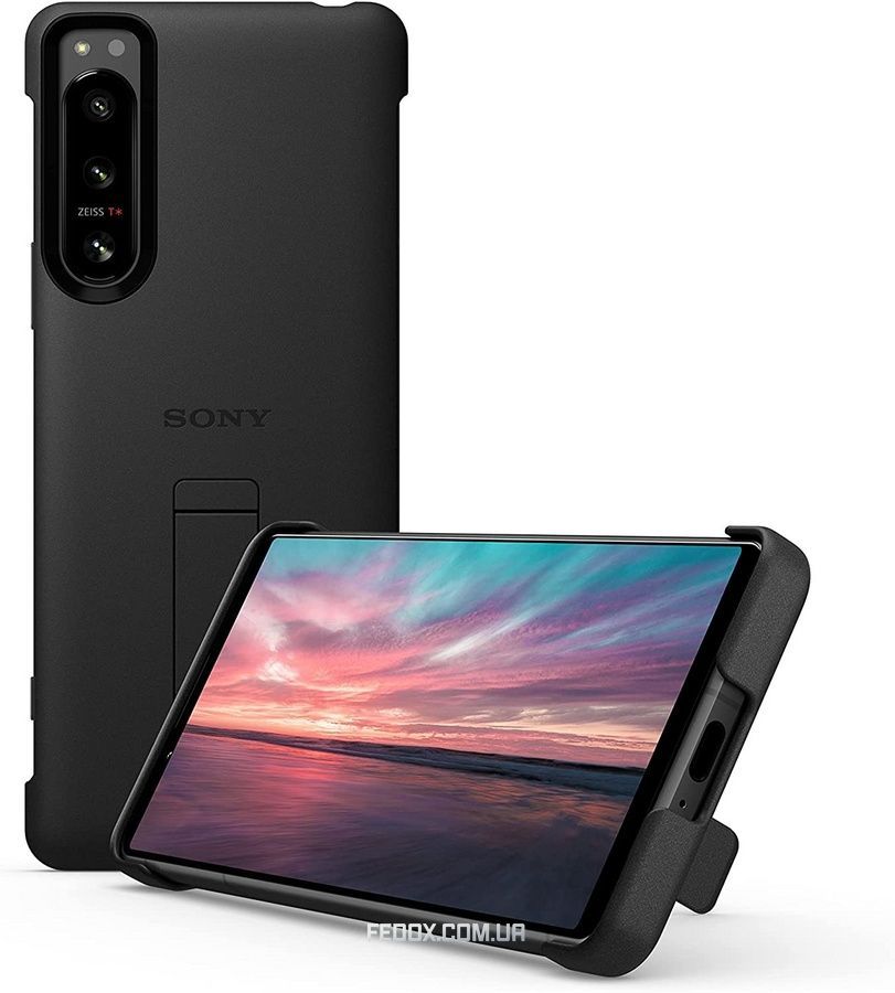Чохол-накладка Sony Style Cover with Stand для Sony Xperia 5 IV Black (XQZ-CBCQ/BGENG), чорний