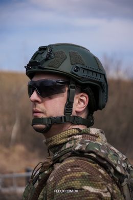 Кевларовий балістичний шолом FAST GEN III Kevlar Olive з кріпленням NVG та рейками