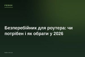 Безперебійник для роутера: чи потрібен і як обрати у 2026