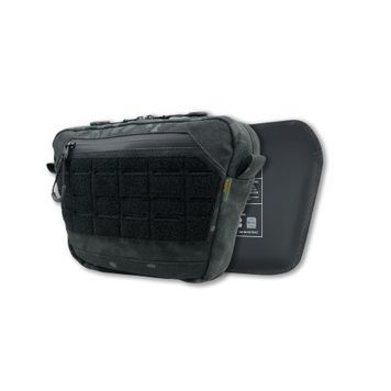 Сумка-напашник M Kiborg з балістичним пакетом 1 клас захисту Militex GU Cordura Black Multicam
