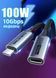 Кабель Cabletime USB Type-C - USB Type-C (M/F) PD 100W, 0.5 м, White (CU21E)