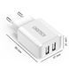 Мережевий зарядний пристрій Choetech (2USBx2A) White (C0030)