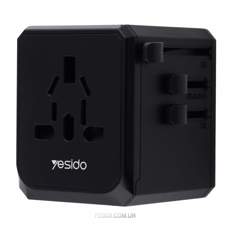 Travel Adapter Yesido MC-10 Type-C (UK/EU/US/AUS)