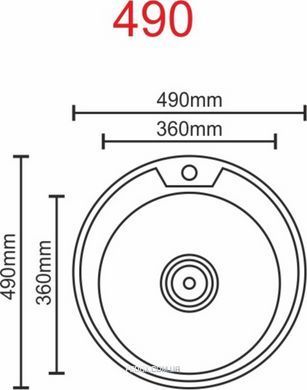 Кухонная мойка из нержавеющей стали VALESO 490 (0,8/180, 450&ndash;500 мм 45750