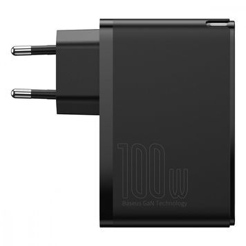 МЗП Baseus GaN2 Pro Быстрая Зарядка 100W (2Type-C + 2USB) черный