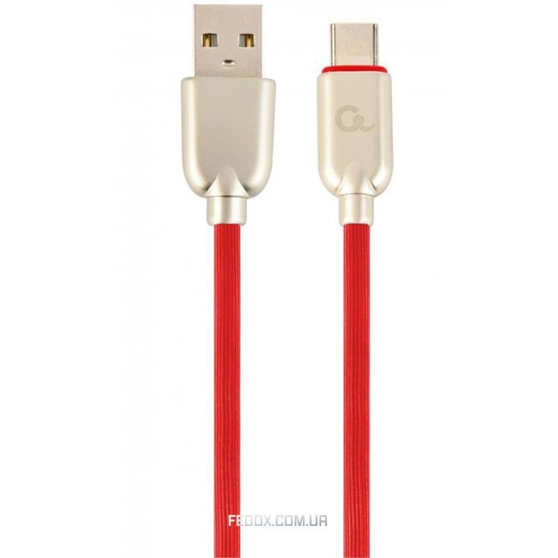 Кабель Cablexpert USB - USB Type-C V 2.0 (M/M), 2.1 А, преміум, 1 м, червоний (CC-USB2R-AMCM-1M-R)
