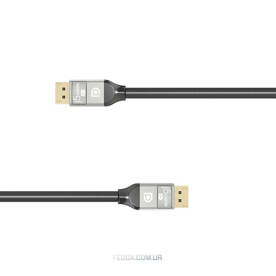 Кабель J5create DisplayPort - DisplayPort, 2м, Black (JDC43-N)