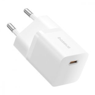 МЗП Baseus GaN5 Mini Fast Charger Type-C 25W (С кабелем Type-C to Type-C 100W 1м) белый