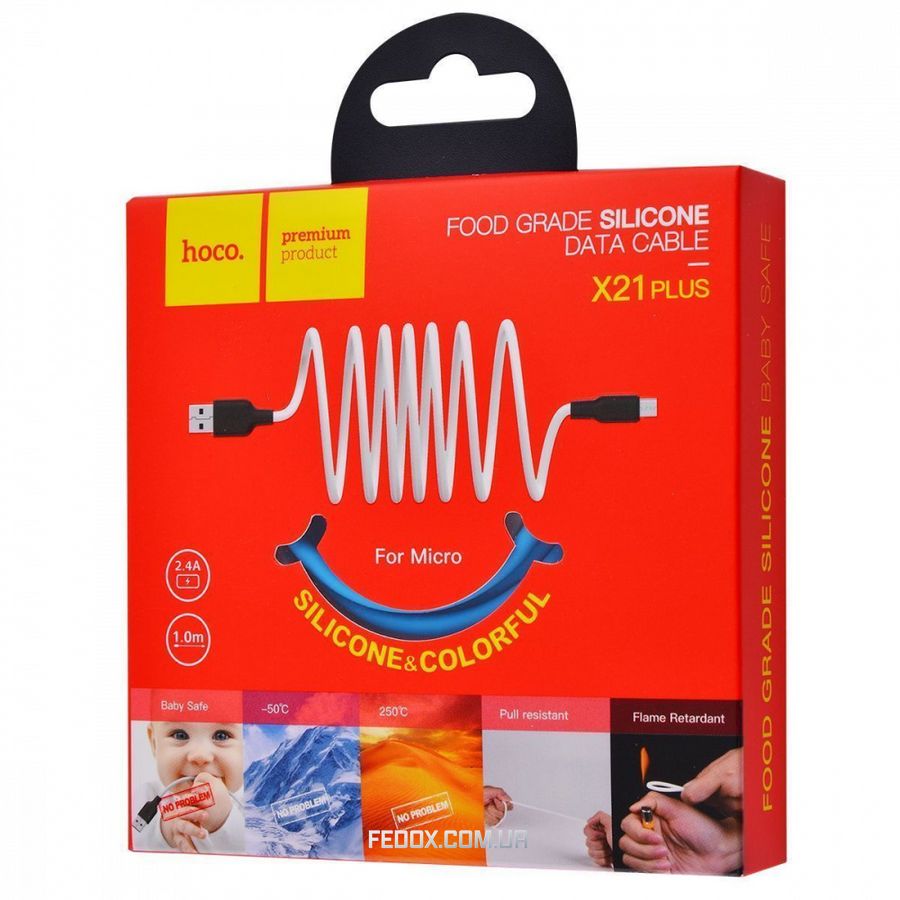 Кабель Hoco X21 Plus Silicone Micro USB (2m)