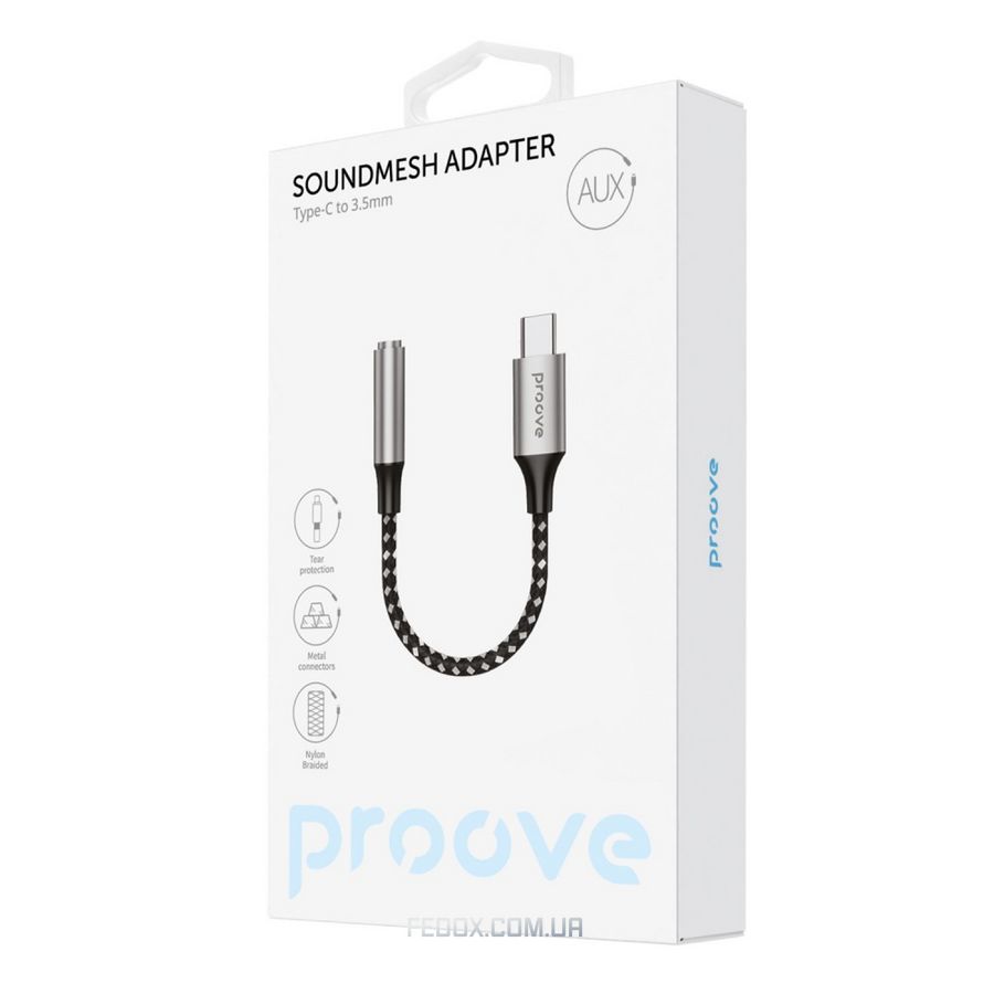 Перехідник AUX Proove SoundMesh Type-C to 3.5mm