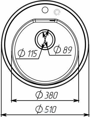 Кухонна гранітна мийка VALESO LUNA 510, сафарі, 510х510 мм
