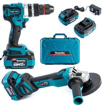 Безщітковий акумуляторний набір Makita 2в1 48 V 6 Ah (Ударний шуруповерт DTW488+Болгарка DGA506ZPRO) Макіта