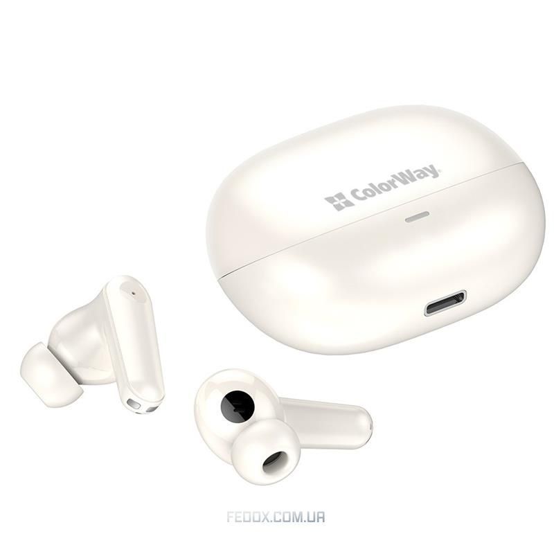 Bluetooth-гарнітура ColorWay Slim TWS-1 Earbuds Long Life Beige (CW-TWS1BE)